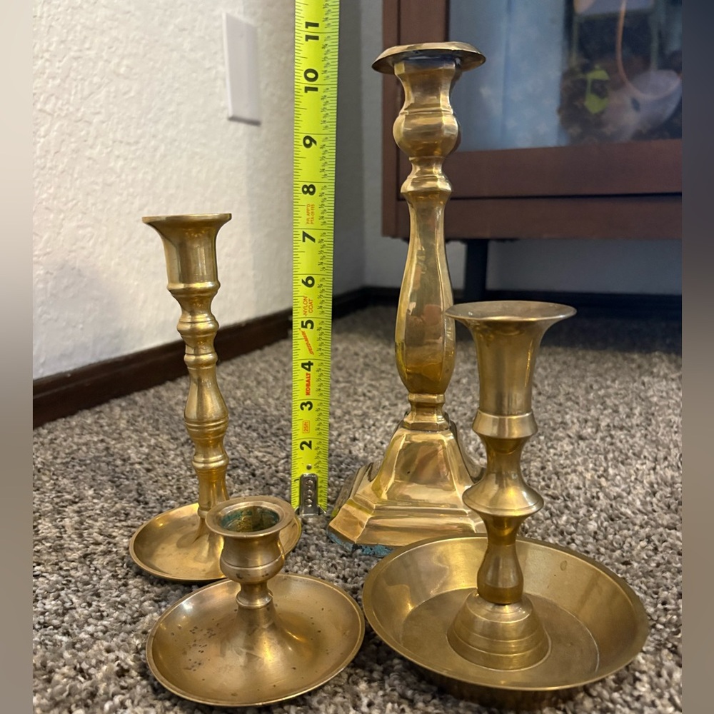 Brass Candlestick Set -4